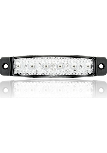 Sanel 12v Universal Parmak 6 Led Basamak Beyaz Sbb12w6
