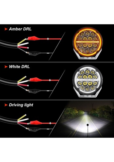 6.5'' Angellı 60w 14 Led Turuncu Beyaz Drl Mercek Far