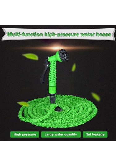 Pazly Genişletilebilir Bahçe Hortumu 25ft Mavi, Esnek Sulama, Araç Yıkama, Bahçe Sulama İçin