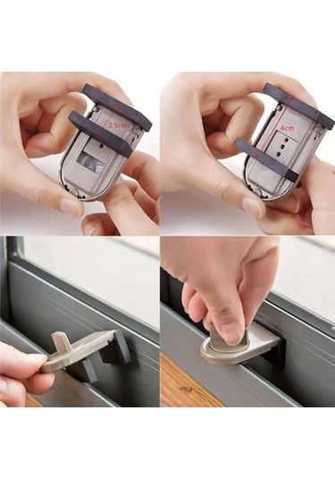 Fastbuy Sürgülü Kanat Kilidi, Dolap Kapı Sapanı, 1/2 Adet, Pratik Aksesuar 1 ADET