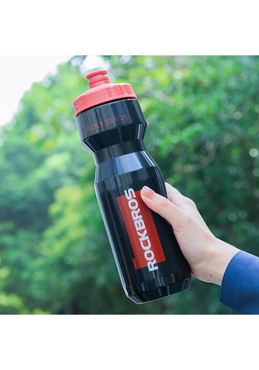 Rockbros Dcbt69Tb 750Ml Pp5 Su Şişesi Spor Bisiklet Sıkma Tipi Su Bardağı Bpa Içermez Fda Sertifikası Yok - Kırmızı