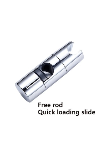 Gajeena Dürtme Ve Çıkarma Gerektirmeyen, Açı Ayarlanabilir, Dayanıklı Abs Duş Başlığı Tutucu - Eviniz İçin Evrensel Uyumlu, 19-25mm Raylara Uygun Gümüş