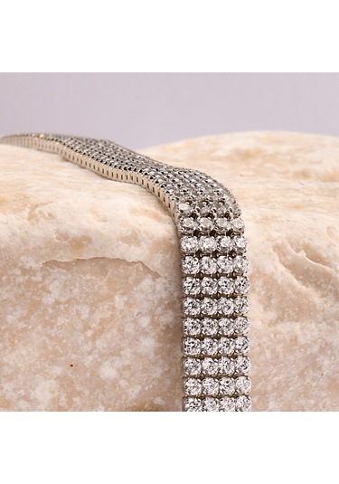 14 Ayar Altın 4 Sıra Su Yolu Bileklik Zarif Ve Modern Takı Altın