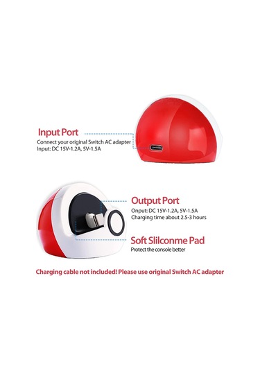 Leezsing Nintendo Switch Ve Switch Lite İçin Taşınabilir Şarj İstasyonu Ve Telefon Tutucu - Mini Ve Pratik