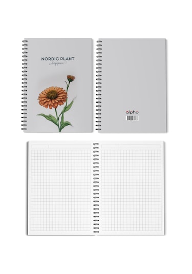 4'lü Spiralli Okul Defteri 60 Yaprak 4'lü Set - A5 Boy Kareli 15