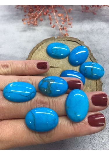 Turkuaz Taşlı Gümüş Yüzük 925 Ayar Doğal Taş Ayarlı Yüzük