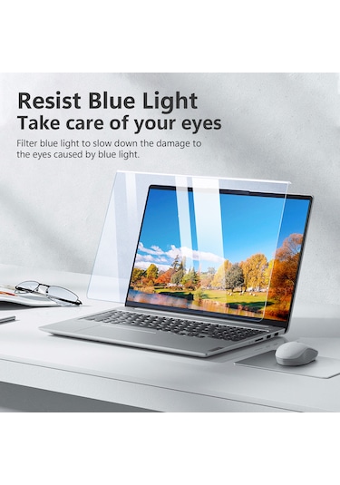 Mufunye 13.3 İnç Masaüstü/laptop Monitörü İçin Göz Koruyucu Mavi Işık Filtresi - Zımparalardan Ve Kirlikten Koruma, Kolay Kurulum Asma Tipi Ekran Koruyucu