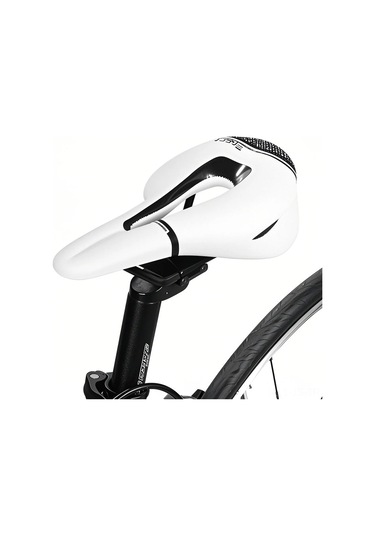 Jeemson West Bıkıng Ergonomik Yolluk Bisiklet Seli - Yumuşak, Havalandırmalı, Baskı Dağıtıcı Beyaz Jant Bisiklet Yedegi Beyaz