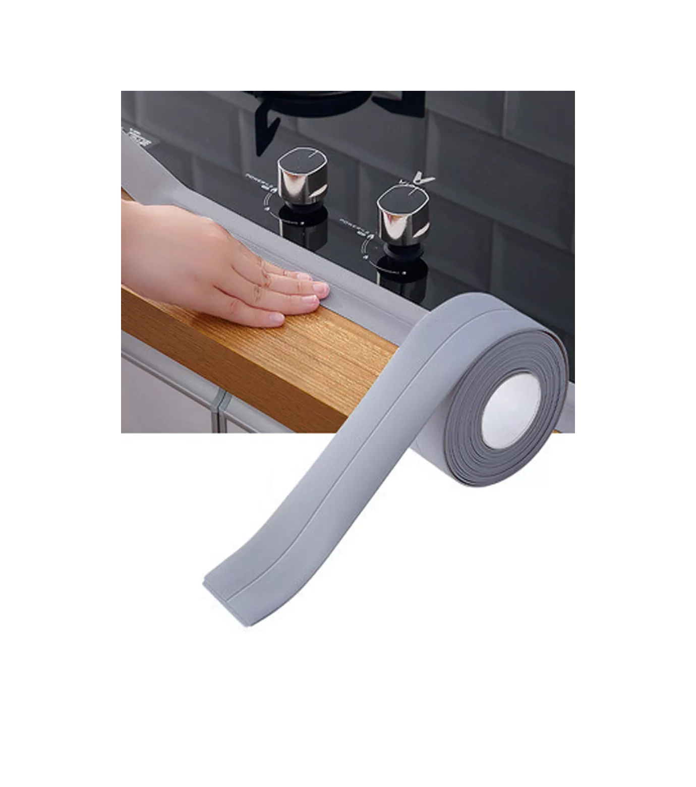 Hazdev Banyo Ve Mutfak İçin Kendinden Yapışkanlı Süpürgelik Kenar Bandı 252646242 Gri