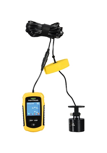 Lucky Lcd Renkli Ekran Taşınabilir Kablolu Balık Bulucu 100m Derinlik Aralığı Sonar Eko Sesleri Balık Bulucu