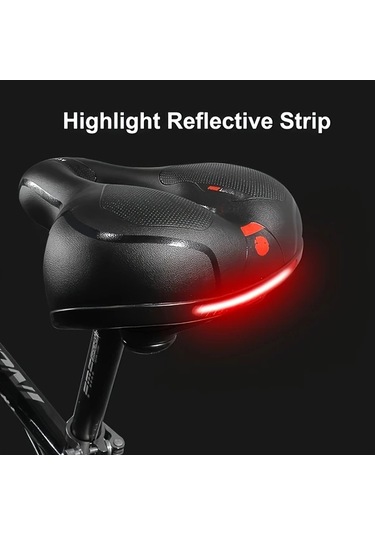 Motion003 Delikli Nefes Alabilir Rahat Bisiklet Koltuğu Yastığı Erkekler Ve Kadınlar İçin Geniş Bisiklet Koltuğu Hafıza Köpüğü Dolgulu Çift Şok Emme Su Geçirmez Altın