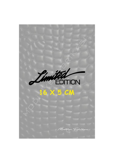 Limited Edition Sticker Folyo - Siyah - 16 X 5 Cm