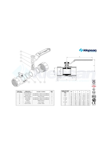 Klepsan Küresel Vana 2 Inç Dn50