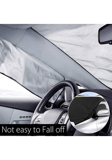 Dancemonkey Otomobil Gümüş Kaplı Kumaş Güneşlik, Ön Lastik Bant, Kar Kalkanı