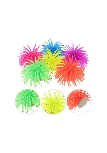 Sones Akvaryum Ürünleri Dekorasyon Tpr Simülasyonu Deniz Kestanesi Top Mercanı, Boyut: M, Çap: 10 Cm Turuncu