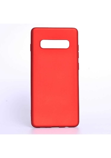 Noktaks - Samsung Galaxy Uyumlu S10 Plus - Kılıf Mat Renkli Esnek Premier Silikon Kapak - Saks Mavi