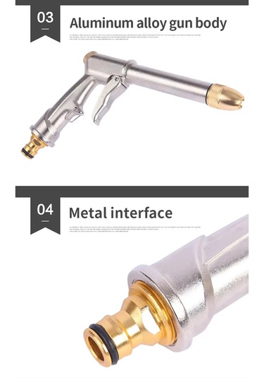 Metal Başlık Araba Balkon Bahçe Yıkama Yüksek Tazyiklik Full Set