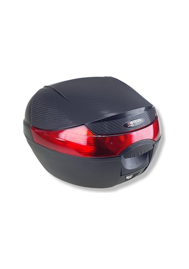 Wogen Motosiklet Arka Çanta 33 Litre Topcase Kızaklı Karbon Siyah