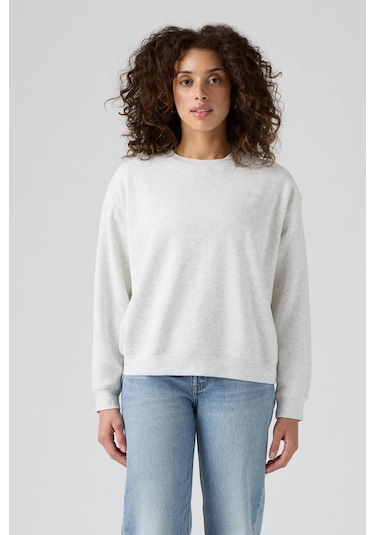 Levi's Oversize Basic Yuvarlak Yaka Gri Kadın Sweatshirt - A5942-0006-11542 Siyah