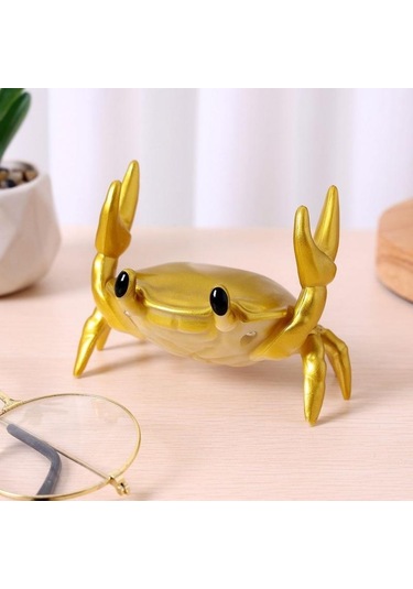 Altın Vaorlo Sevimli Yengeç Tutucu Akıllı Telefon Pan Gözlük Telefon Tutucu Masası Standı Yaratıcı Braketi Canlı Film İzle