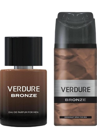 Verdure Bronze Erkek Parfüm Seti 100 Ml Deodorant 150 Ml Aromatik - Odunsu