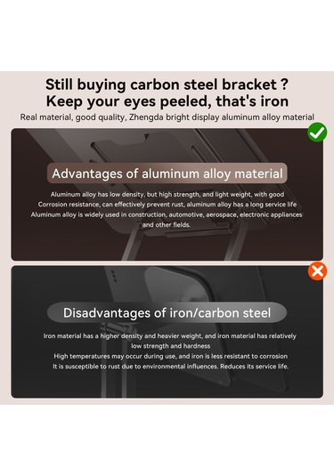 H12mini Katlanabilir Tablet Standı Ayarlanabilir Açılar 13,3 İnçe Kadar Dizüstü Bilgisayarlar İçin Masaüstü Desteği