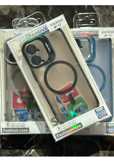 İphone 17 Kılıfı, Kaliteli Kamera Lens Koruyucu Dahil, Magsafe Uyumlu Darbe Dayanaklı, 3 Renk Gri