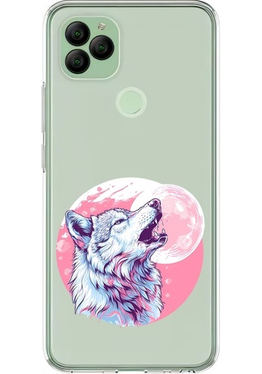 General Mobile Gm22 Uyumlu Kurt Ay Desenli Silikon Kılıf