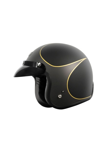 Torc T-50 Del Mar Hardy Açık Motosiklet Kaskı Mat Siyah Gri