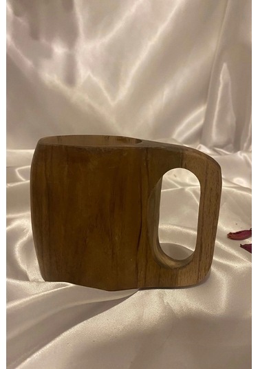 Kuksa Ahşap Rengi Tahta Bardak Kupa