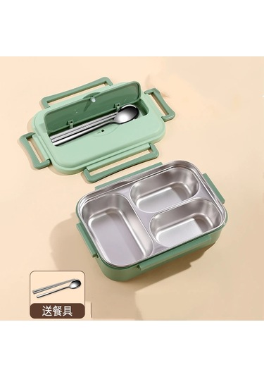 Öğrenci Taşınabilir Yemek Kutusu + Yalıtım Çantası 1000 Ml D Yeşil