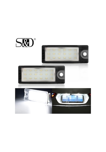 2 Adet Araba Led Numarası Arka Işık Lambası Plaka Işıkları Oto Ampul Xenon Beyaz Canbus 6500 K 12 V Volvo V701 Xc701 S60 S80 Xc90