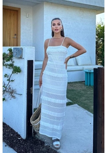 Regina Dantel Detay Elbise 2754-01 Kemi K