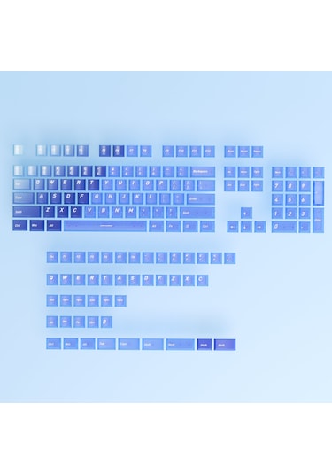 Mekanik Klavye Keycaps Rgb Şeffaf Gaming Pbt Tuş Takımı Mavi