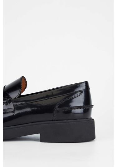 Tamer Tanca Erkek Hakiki Deri Siyah Açma Makosen Ayakkabı 01 2222 Erk Ayk Sk23/24 Siyah