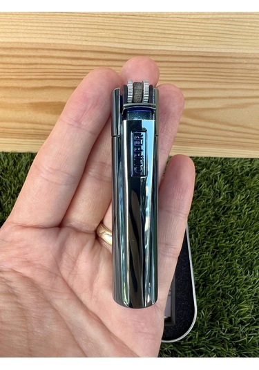 Parlak Deep Blue Taşlı Çakmak