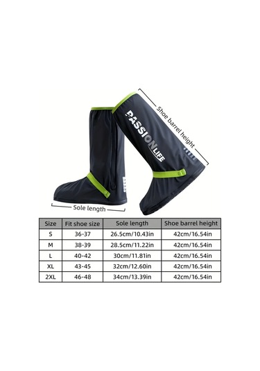 Willowhaven Dayanıklı Kalın Yüksek Topuklu Siyah Su Geçirmez Kar Geçirmez Outdoor Bisiklet Koruyucu Ayakkabı Kılıfı Altın