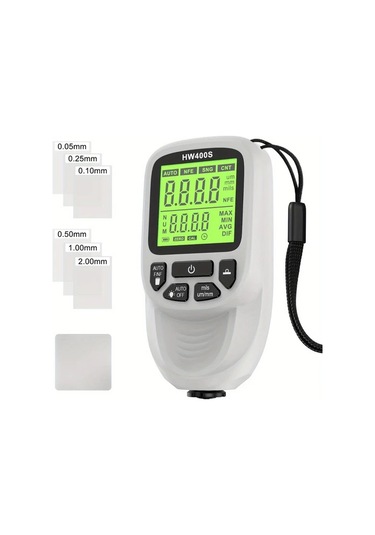 Honeybeeshop Beyaz Otomatik Manuel Araba Boya Filmi Kalınlık Ölçer Abs Malzeme Pil İle Çalışır