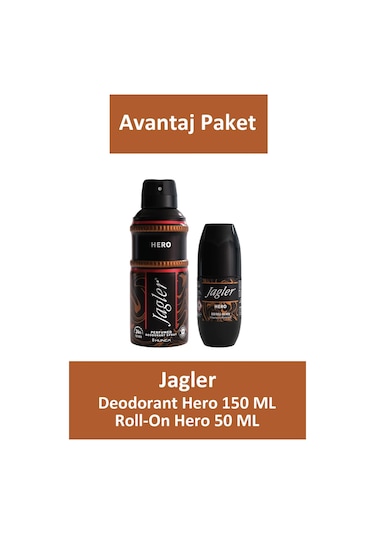Jagler Hero Erkek Deodorant 150 Ml + Jagler Roll-on Hero Erkek 50 Ml