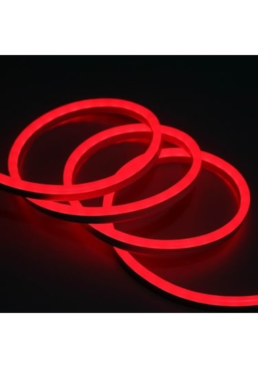 5 Metre 12 V Dış Mekan Kırmızı Neon Led