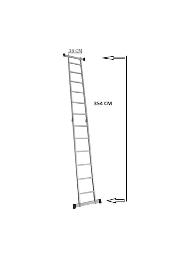 Beykon 6 + 6 Basamaklı 1.22 MM Kalınlık 3.50 M Çok Amaçlı Merdiven