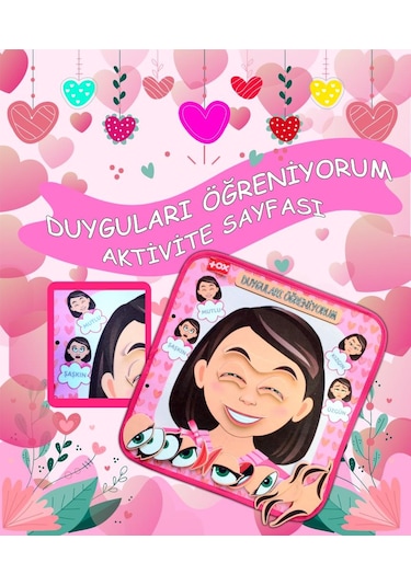 Tox Kız Duyguları Öğreniyorum Keçe Cırtlı Aktivite Sayfası -