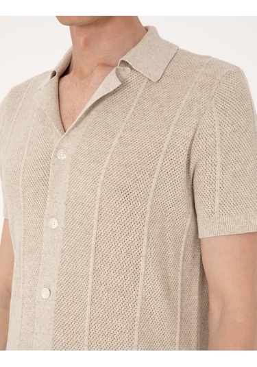 Pierre Cardin Erkek Bej Hırka Triko 50305993-vr011 Bej