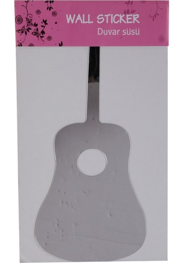 Sıa Aynalı Duvar Süsü (Sticker) Gitar Şekilli