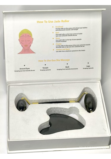 Hematit Gua Sha Roller Set