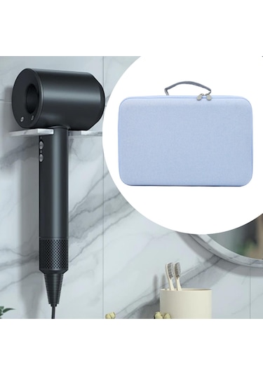 Homyl Saç Kurutma Makinesi Seyahat Çantası Düzenleyici Mavi