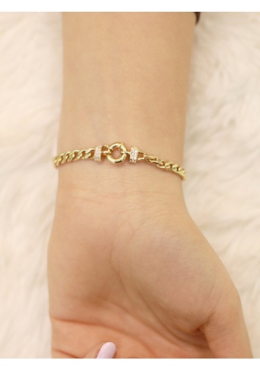 O Harfli Gurmet Bileklik-künye Altın