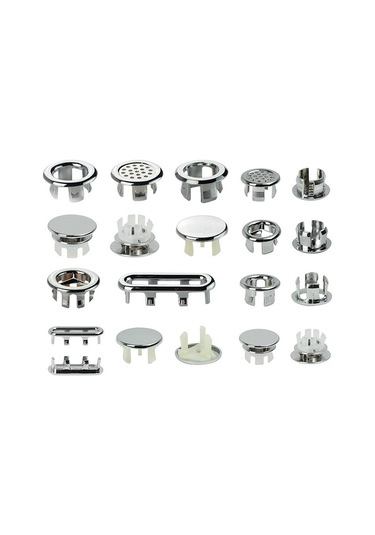 Jms Banyo Seramik Lavabo Taşma Yedek Kapak Krom Kaplama 2 Gümüş