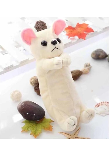 Hqgoodstore Yeni İlkokul Öğrencisi Kore Çizgi Film Köpek Peluş Büyük Kapasiteli Kalem Saklama Çantası Sınır Çoban