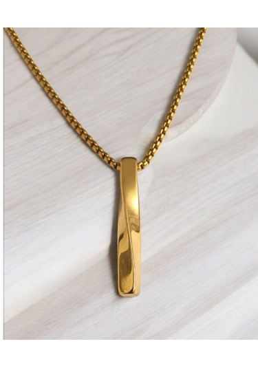 Erkek Çelik Bar Kolye Ucu 87961 Altın